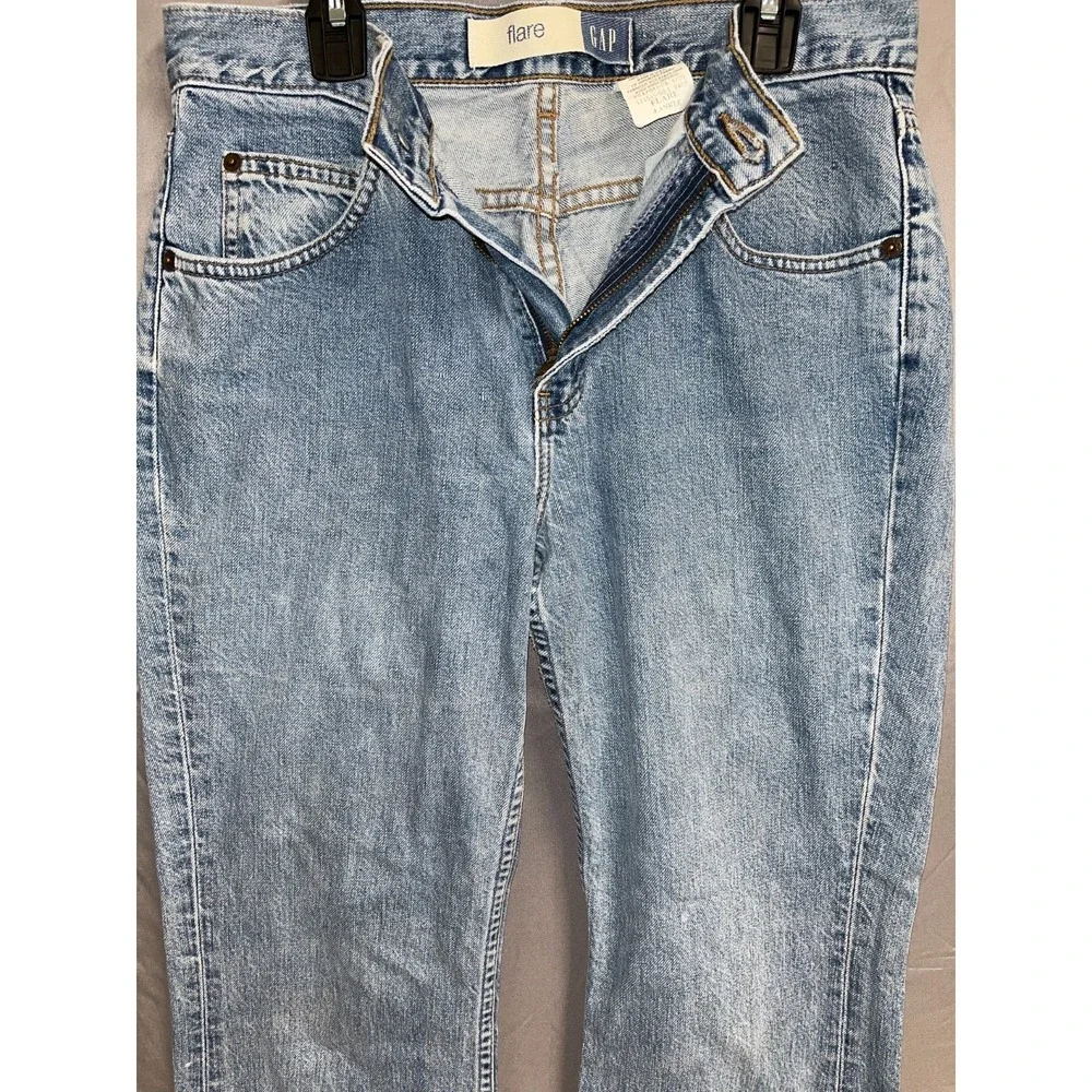 Gap Ankle Flare Jeans‎ Boys 4 Blue Denim Relaxed Fit Medium Wash Streetwear